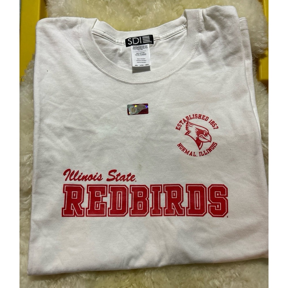 NEW SDI Men's NCAA Illinois State Redbirds Short Sleeve Tee, Size 4X